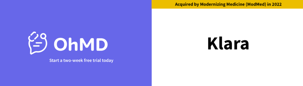 Klara reviews Klara pricing vs. OhMD pricing. Klara patient communication details.