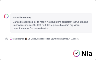 OhMD's Nia knows when to bring your staff expertise into the conversation