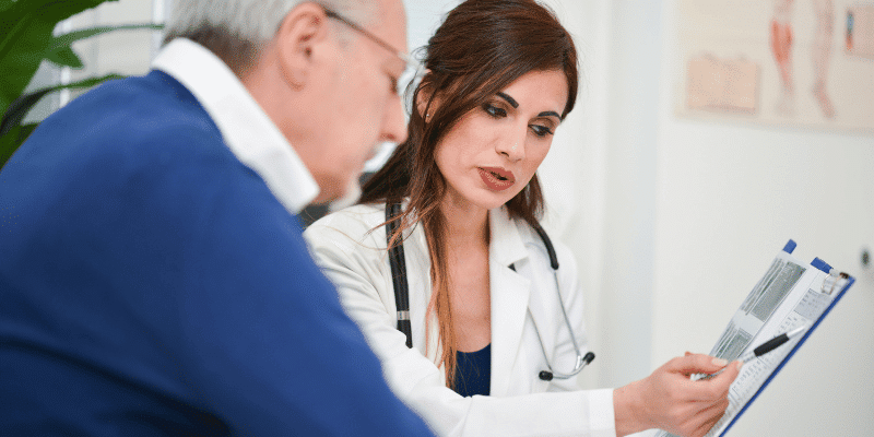 Patient and provider reviewing a care plan