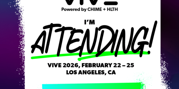 Text informing reader that OhMD is attending ViVE in LA on Feb 22, 2026.