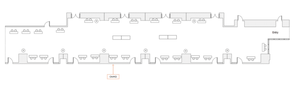 map of conference table layout at Veradigm Customer Summit 2026.