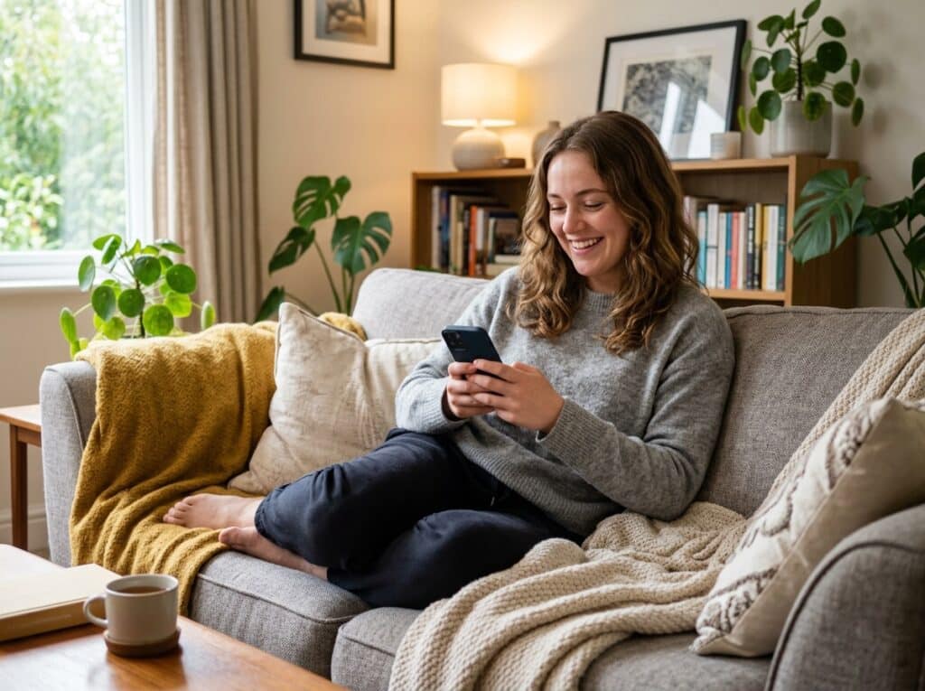 Patient using a patient engagement software to text their care team