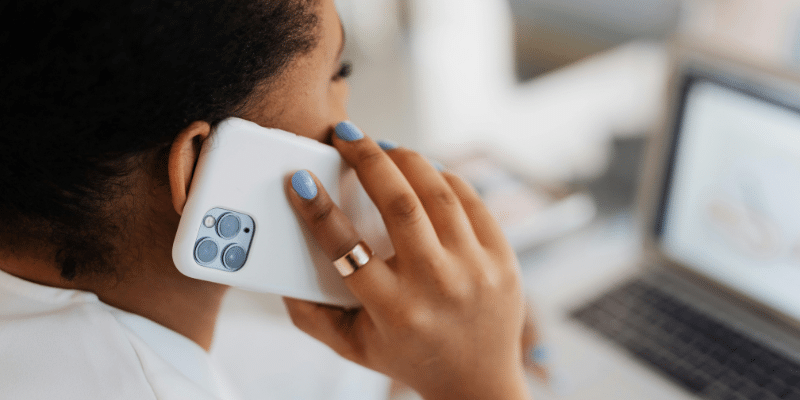 A busy healthcare worker picks up the phone.