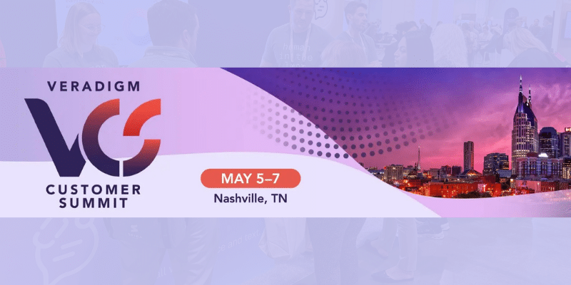 veradigm customer summit logo, May 5-6 in Nashville.