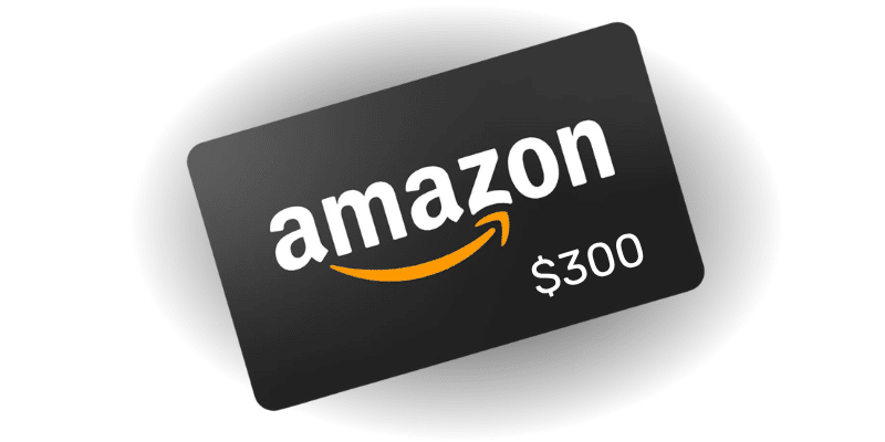 $300 Amazon gift card raffle prize